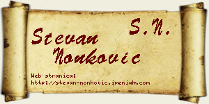 Stevan Nonković vizit kartica